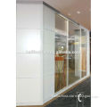 V80 modern double side room divider customized aluminum frame single tempered glass office full high partition